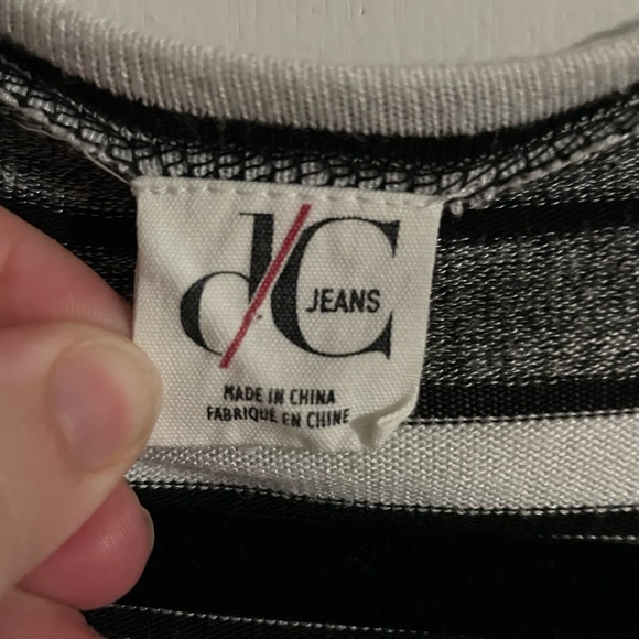 DC Jeans Stripped Sweater Cardigan Size 1X Three Quarter Sleeve - Picture 6 of 8